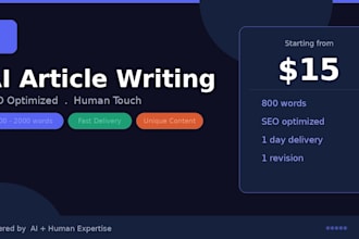 write SEO optimized ai articles in 3 languages