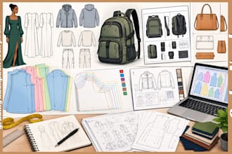 be your garment sewing pattern maker, size grading backpack tech pack