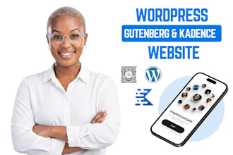 build wordpress website with gutenberg and kadence block