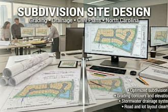 design code compliant north carolina subdivision grading drainage and site plans