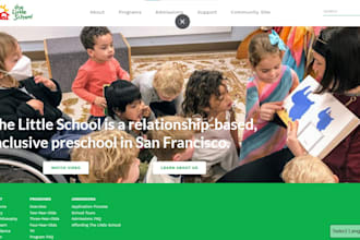 design kindergarten preschool daycare childcare educational website service