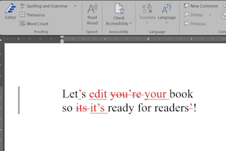 copy edit and proofread your book
