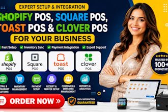 setup shopify pos, square pos, toast pos and clover pos for your business