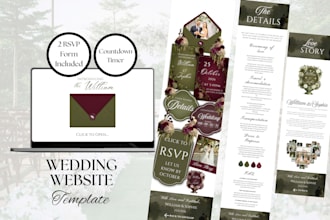 create a wedding website invitation with rsvp and countdown in canva