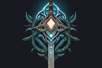 design a custom fantasy, rpg, sci fi animated game logo