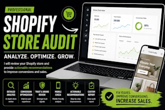 do a professional shopify store audit for conversion, sales and fix issues