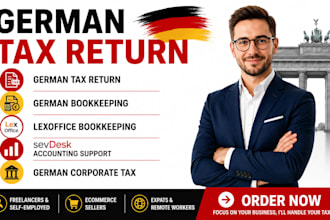 do german tax return, german bookkeeping lexoffice for freelancers and expat