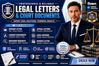 draft legal notice, demand letter, cease and desist and court letter