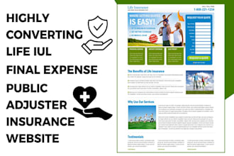 build life health iul insurance final expense public adjuster leads website