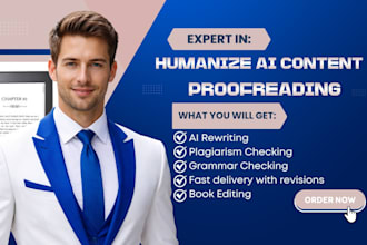 humanize ai content, edit and proofread ai text sci fi for natural human writing