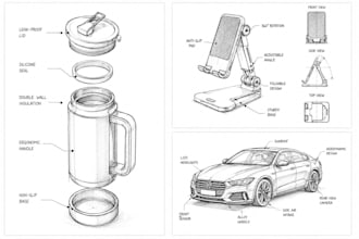 create uspto compliant patent drawings for design and utility patent figures