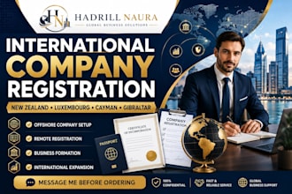 register your company in new zealand, cayman, luxembourg, and gibraltar