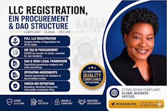 register llc, ein, boi, dao operating agreement for US resident and non resident