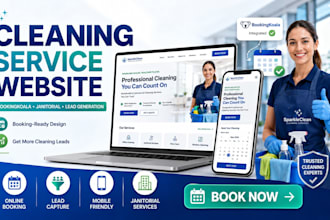 build cleaning service website bookingkoala janitorial website leads generation