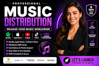 distribute, manage, your music using distrokid or tunecore