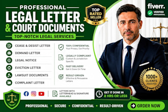 draft legal letters, demand letters, court documents, motions, and contracts