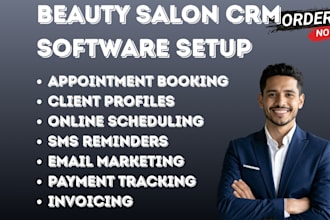 setup beauty salon crm fresha vagaro glossgenius boulevard zenoti mailchimp