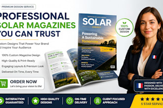design solar energy magazine for your company with premium layouts