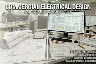 design texas commercial electrical load calculations and panel schedules