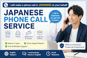 make a phone call in japanese on your behalf