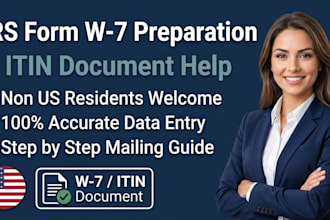 prepare your irs form w7 for itin registration