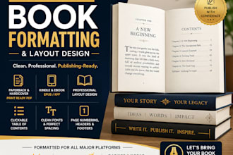 book formatting and layout design