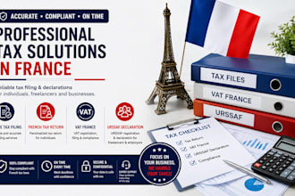 france tax filing, french tax return, vat france and urssaf declaration