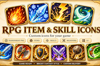 create rpg item and skill icons for your game