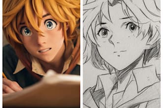 draw a character in manga style