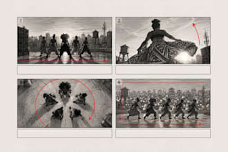 create storyboard panels for afrobeat and music videos