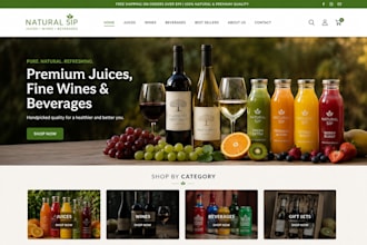 design juice website liquor store wine shopify store beverages store juice store
