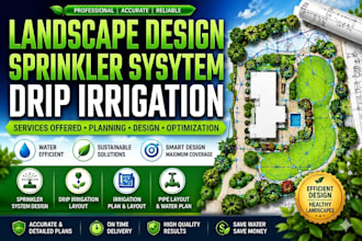 do landscape design plan, sprinkler system layout, drip irrigation layout plan