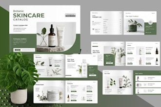design beauty cosmetic catalog brochure price list for medspa brand