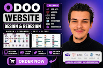 build web apps PHP laravel odoo saas wordpress wix and odoo modules development
