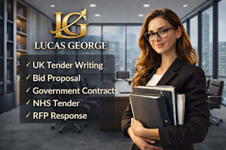 write UK tender, bid proposal, nhs and government contract rfp, compliance check