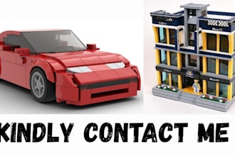 do custom lego houses, car, bike, minifigure with xml partlist