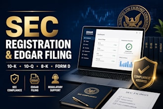prepare sec registration and edgar filing documents