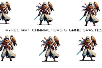 create pixel art characters sprites and game assets for indie games