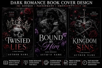 do book and ebook formatting, dark romance cover design, book illustration