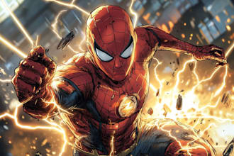 superhero character for comics