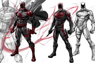 superhero character for comics