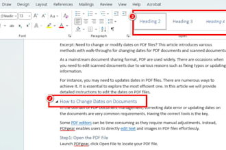 create a clickable table of contents for your PDF or word document
