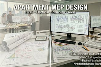 design texas apartment hvac electrical and plumbing drawings
