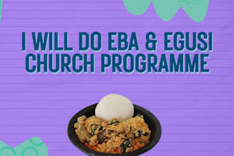 do html for fufu eba for your church event