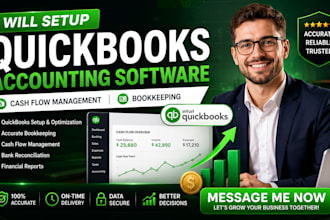 setup of quickbooks accounting software cash flow management bookkeeping