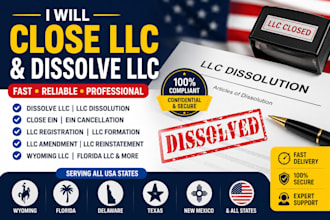 close llc llc dissolution, dissolve llc, llc registration, florida wyoming llc