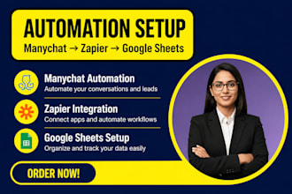 automate workflows with manychat chatbots, zapier and google sheets