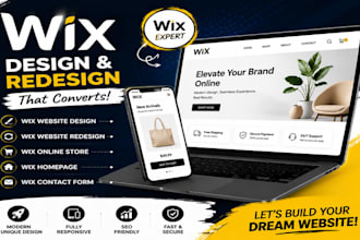 wix website design, redesign wix website, wix homepage, contact form redesign