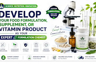 food formulation, vitamin and product development   formulation chemist