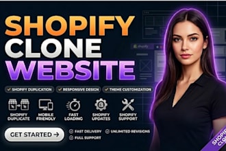 clone shopify store copy shopify website redesign shopify dropshipping store